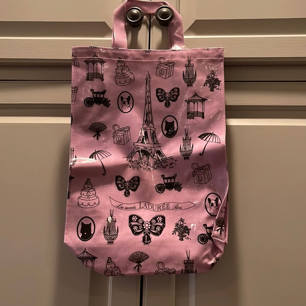 Laduree Puppy & Paris Lavender Tote Bag